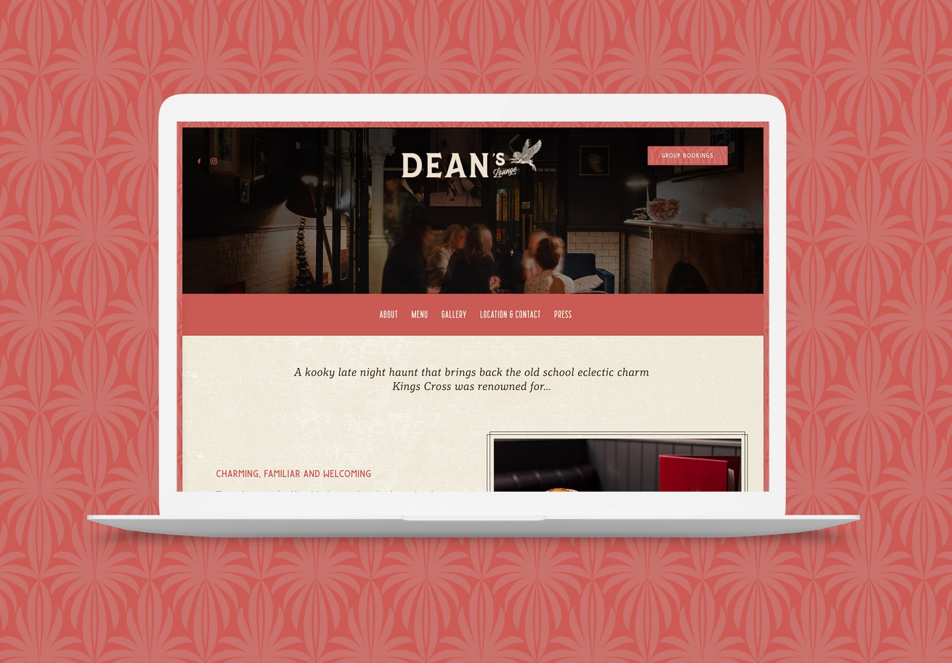 Dean's Lounge Bar Wordpress Website Design & Development